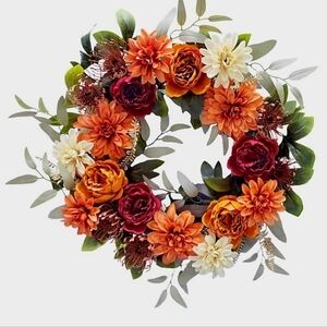 New fall Halloween Thanksgiving harvest exclusive wreath, 24'